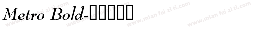 Metro Bold字体转换